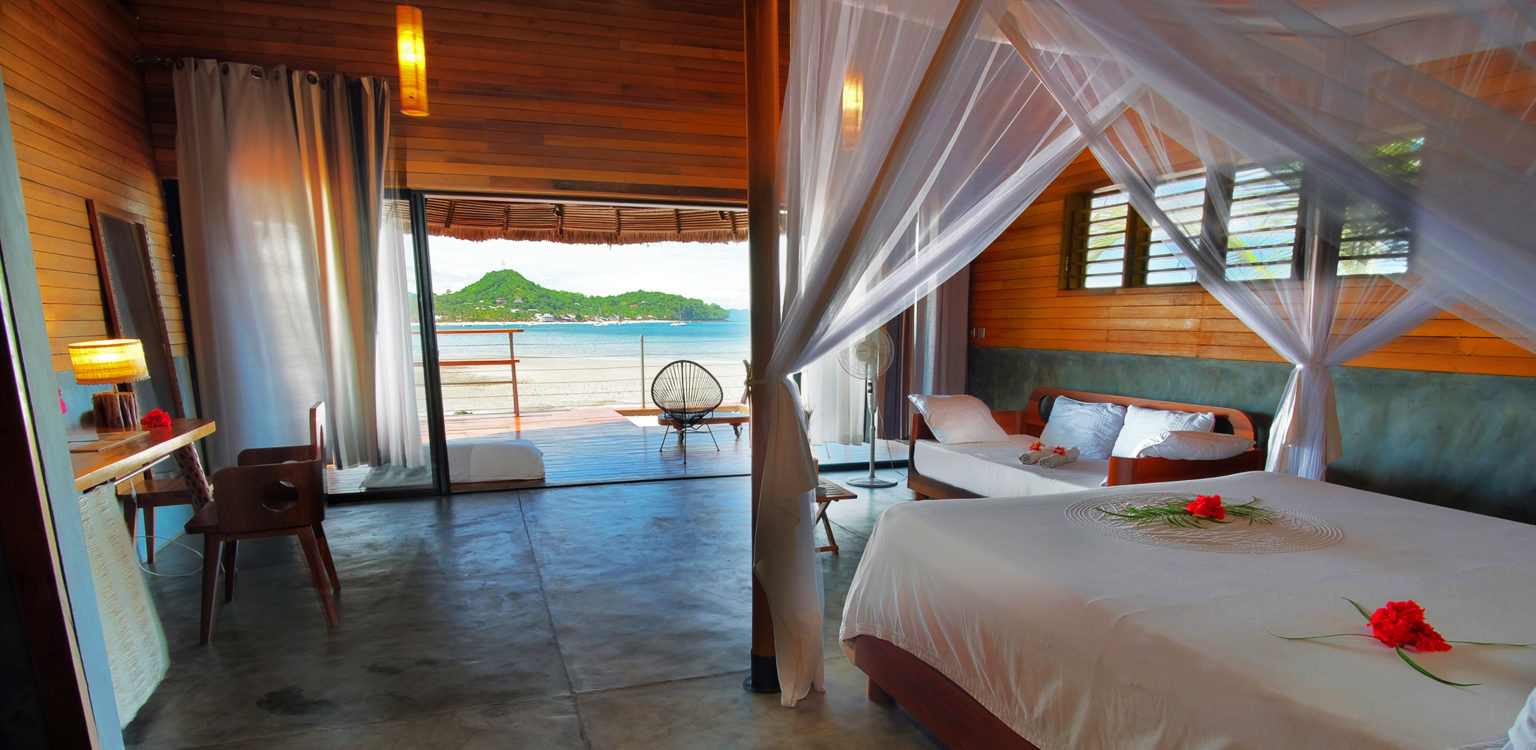 Nos Lodges de luxe Heure Bleue Hotel Ecolochic à NosyBe, Madagascar